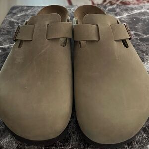 Birkenstock Men's Taupe Slip-On Loafers